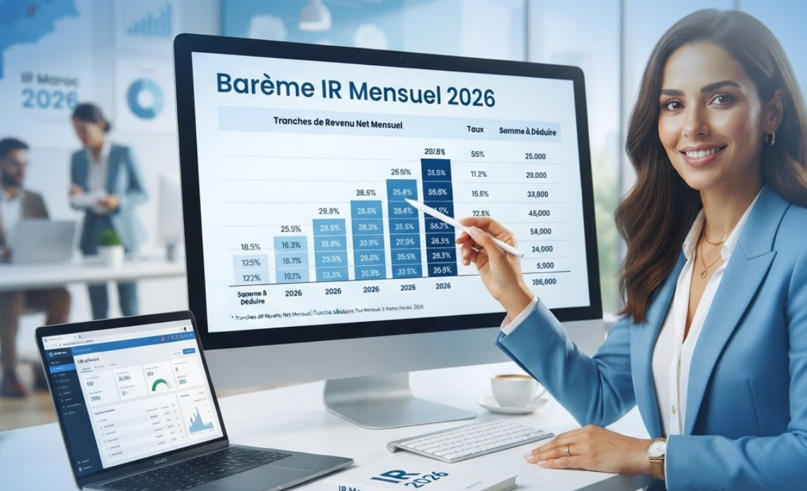 Présentation du barème IR mensuel 2026.