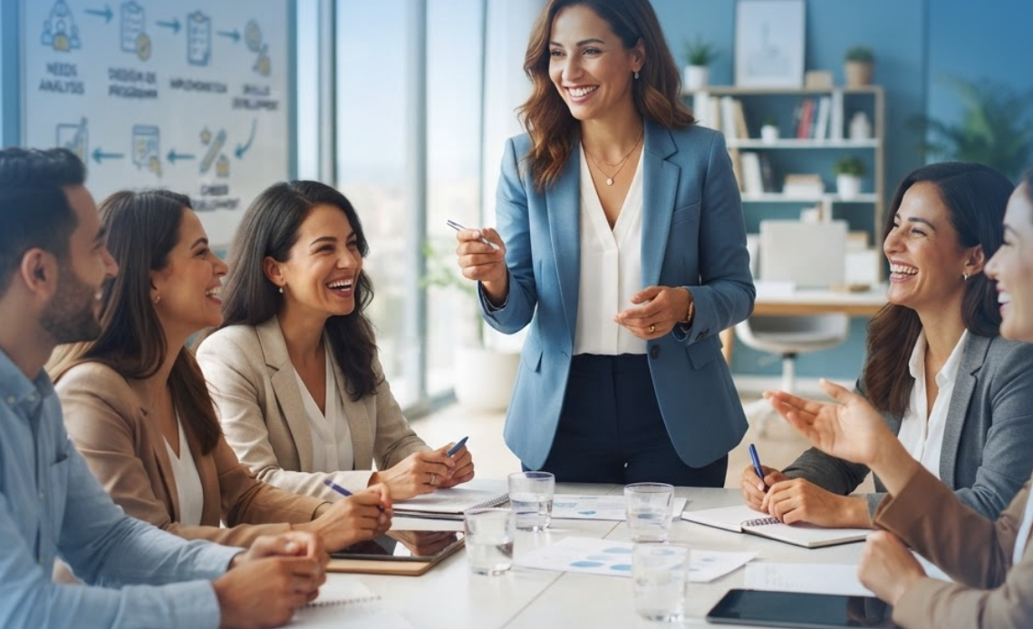 Présentation du plan de formation à l'équipe.